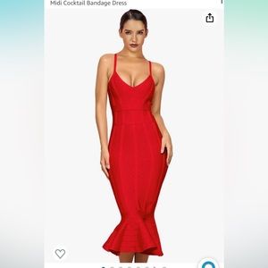 Women's mermaid spaghetti strap V neck body-con mini cocktail dress